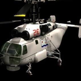 卡莫夫Ka-27螺旋军用直升机3d模型