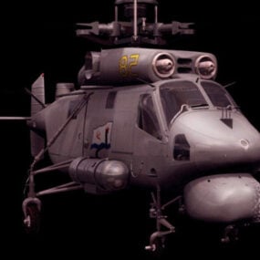 Ka-25 Hormone Naval Helicopter 3d model