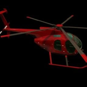 Hughes 500d Utility Helicopter 3D-Modell