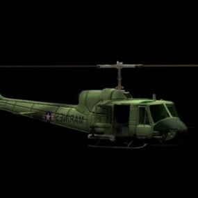 Uh-1h Huey Utility Helicopter نموذج ثلاثي الأبعاد