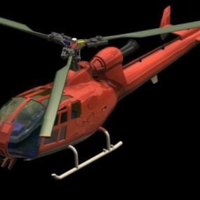 โมเดล 3 มิติของเฮลิคอปเตอร์ติดอาวุธ Eurocopter Gazelle