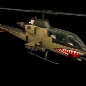 贝尔Ah-1眼镜蛇攻击直升机3d模型
