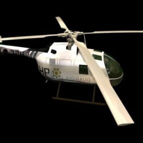 Bo 105 Utility Helicopter 3d-modell