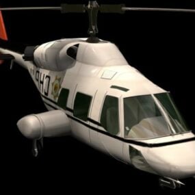 Bell 222 Utility Helicopter 3d model