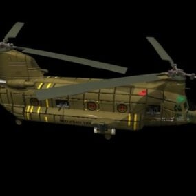 Ch-47 Chinook Transport Helicopter 3d-malli