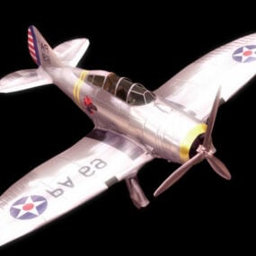 Seversky P-35 Fighter Aircraft 3d model