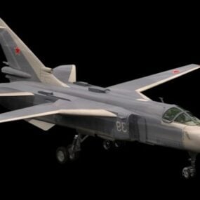 수호이 Su-24 펜서 공격 항공기 3d 모델