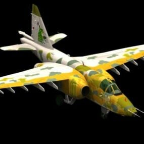 Sukhoi Su-25 Frogfoot Jet Aircraft 3d-modell