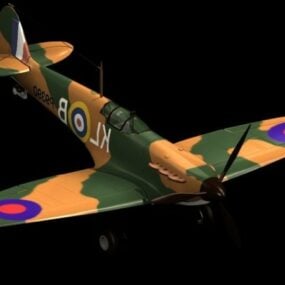 نموذج الطائرة المقاتلة Spitfire Mk I ثلاثي الأبعاد