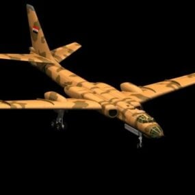 Tu-16 Badger Strategic Bomber דגם תלת מימד