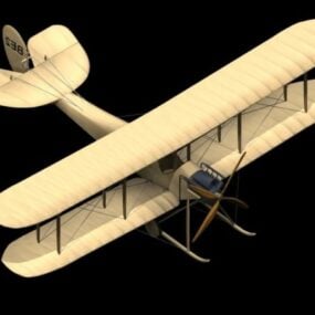 Raf B.e.2 Biplane 3d model