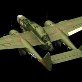 ノースロップ P-61a 夜間戦闘機 3D モデル