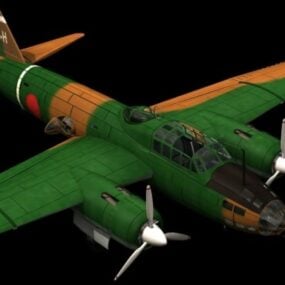 三菱 G4m 中型轰炸机 3d模型