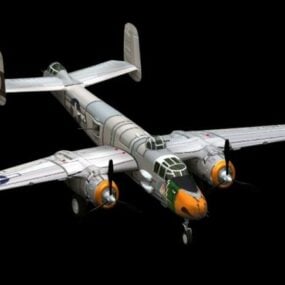 B-25米切尔中型轰炸机3d模型