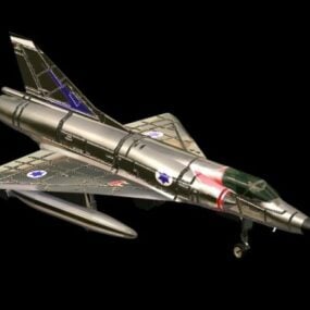 Modelo 3d de aeronave interceptadora Mirage Iii