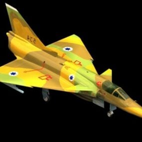 Iai Kfir C7 3D model stíhacího bombardéru