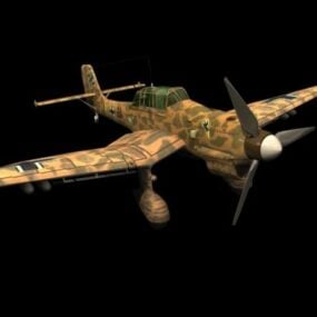Junkers Ju 87 Stuka Dive Bomber דגם תלת מימד