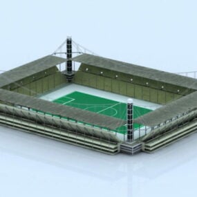 Football Stadium Building 3d model