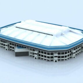 Stadion se střechou 3D model