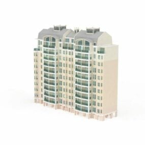 آپارتمان 2 بلوک مدل سه بعدی