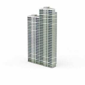 ऊंचे-ऊंचे आवासीय ब्लॉक 3डी मॉडल