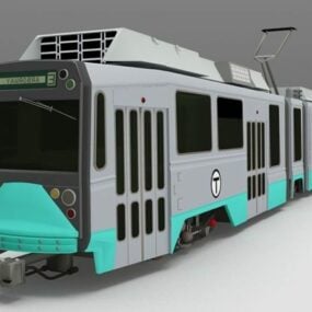 Nivelletty raitiovaunu 3d-malli