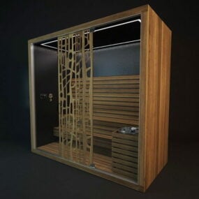 Salle de sauna infrarouge modèle 3D