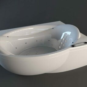 Modelo 3D de banheira de hidromassagem de canto