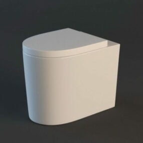 Kompakt vägghängd toalett 3d-modell