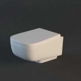 Vägghängd toalett 3d-modell