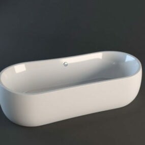 3д модель отдельно стоящей глубокой ванны