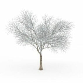 3д модель дерева в снегу