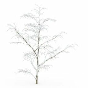 3д модель Зимнего Снежного Дерева