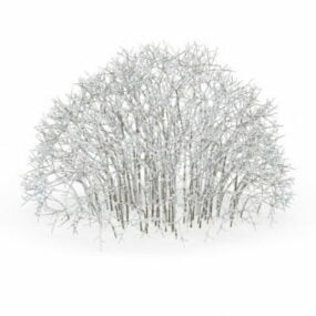 Arbustes couverts de neige modèle 3D