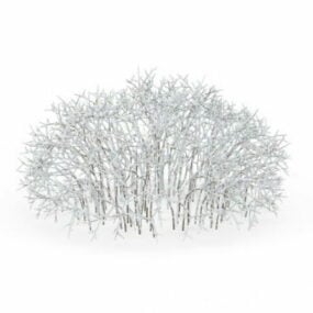 Jolis arbustes couverts de neige modèle 3D