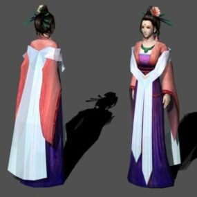 Middelalderlig asiatisk noblewoman 3d-model