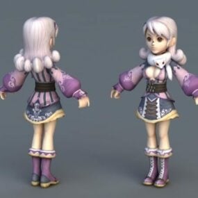 Chibi Anime Kız 3d modeli