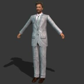 Homme en costume modèle 3D