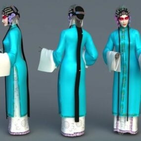 3D-Modell der weiblichen Rolle der chinesischen Oper
