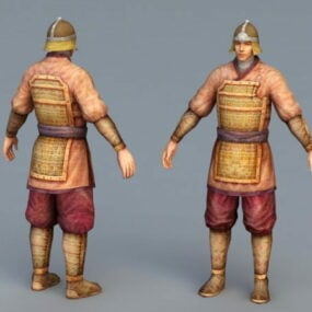 고대 중국 군인 3d 모델