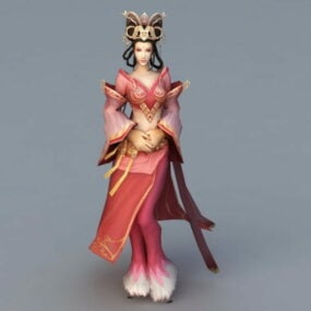 Antikk kinesisk skjønnhet Rigged 3d modell