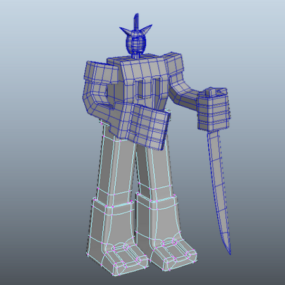 Jednoduchý 3D model Robot Warrior