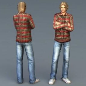 Cute Guy With Blonde Hair 3d model