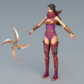 Ninja-Mädchen 3D-Modell