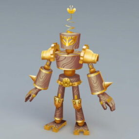 Zlatý 3D model Golema