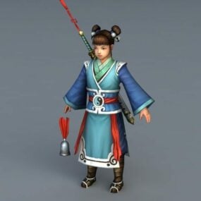 Chinese Female Taoist Priest 3d model