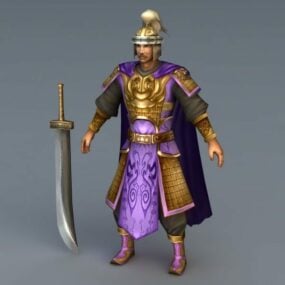 Modelo 3d do soldado da dinastia Ming