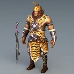 Barbarian Warrior Concept Art 3d-modell