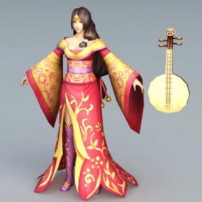 Chinese volksmuziekzanger 3D-model