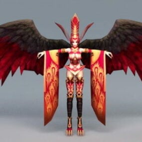 Красива 3d модель ангела-воїна